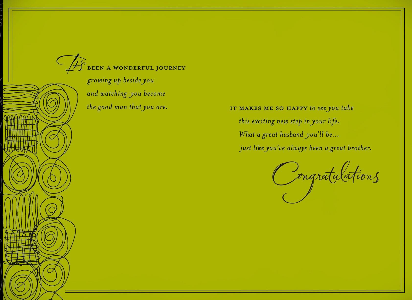 Exciting New Step Wedding Card for Brother