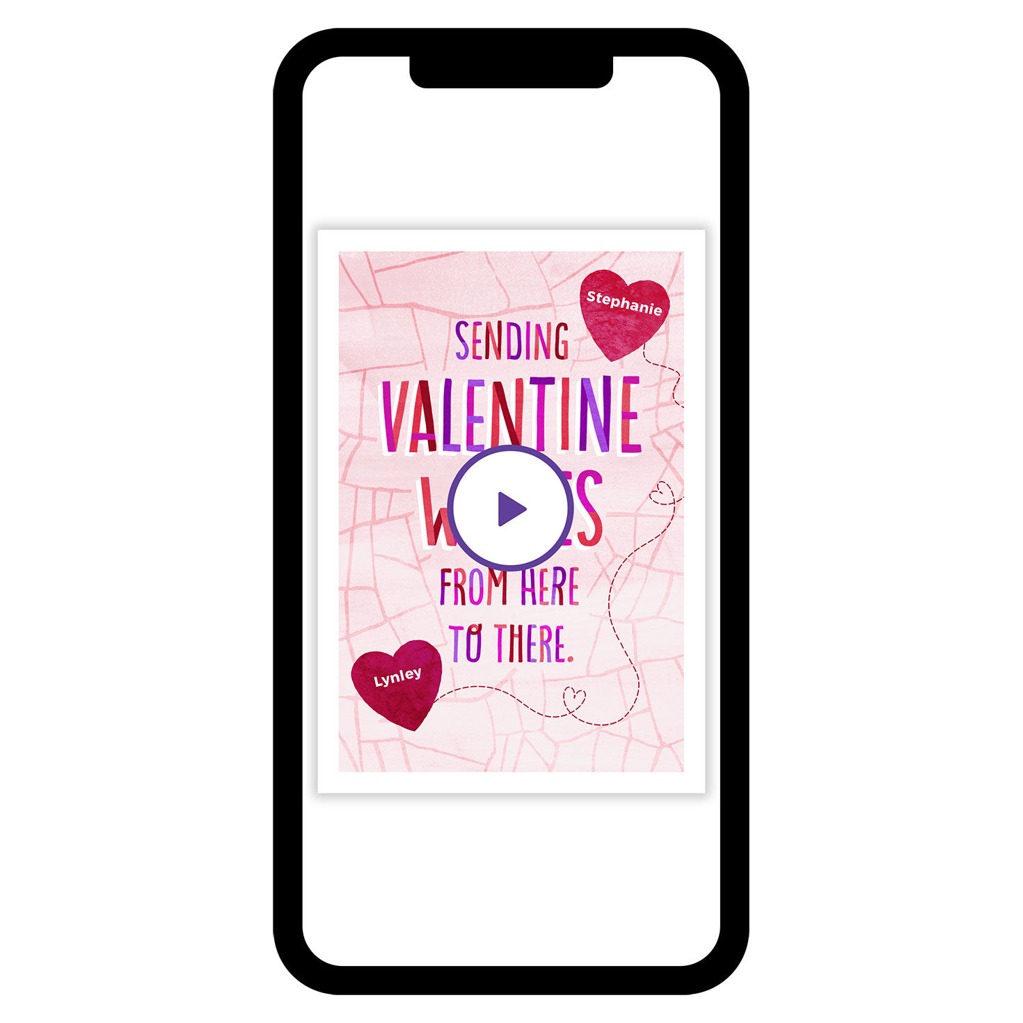 Customizable Distance Love Valentine’s Day eCard