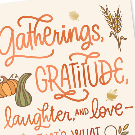 Gratitude, Laughter and Love Thanksgiving Card, , large image number 4