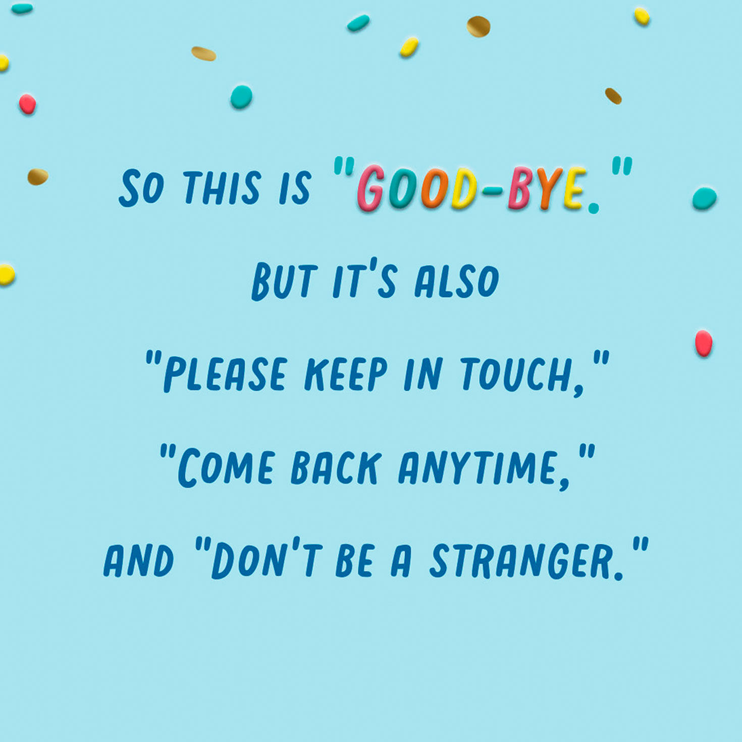 Balloon Banner Farewell Goodbye Card Sentiment image number 2
