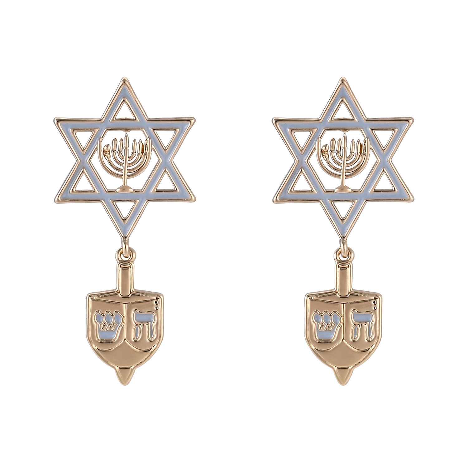 Dreidal Drop Earrings front image number 3