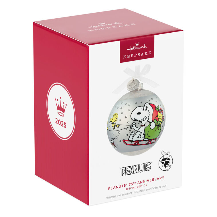 Snoopy Woodstocks Sleigh Ball Keepsake Ornament package front image number 7