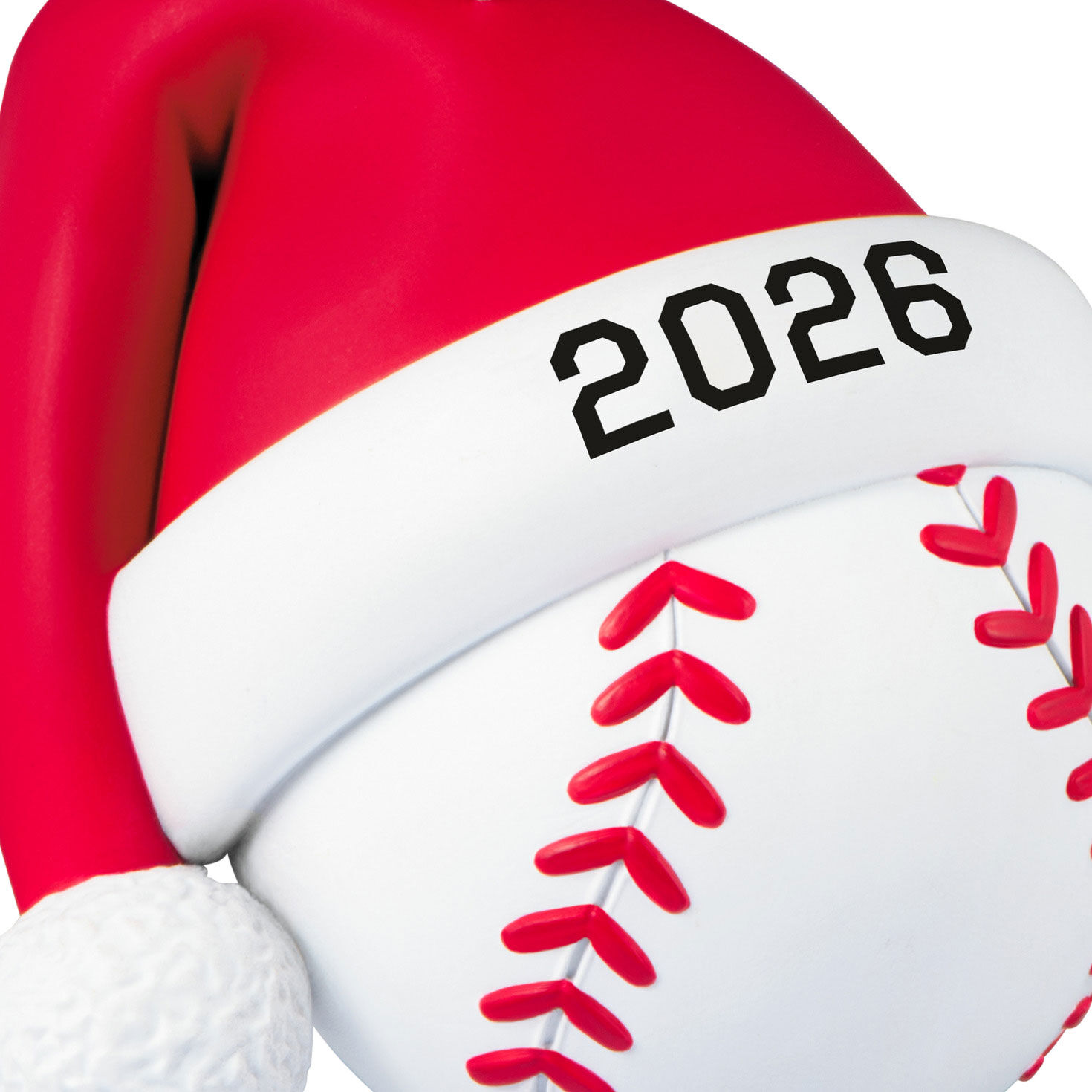 Baseball With Santa Hat 2026 Keepsake Ornament  image number 5