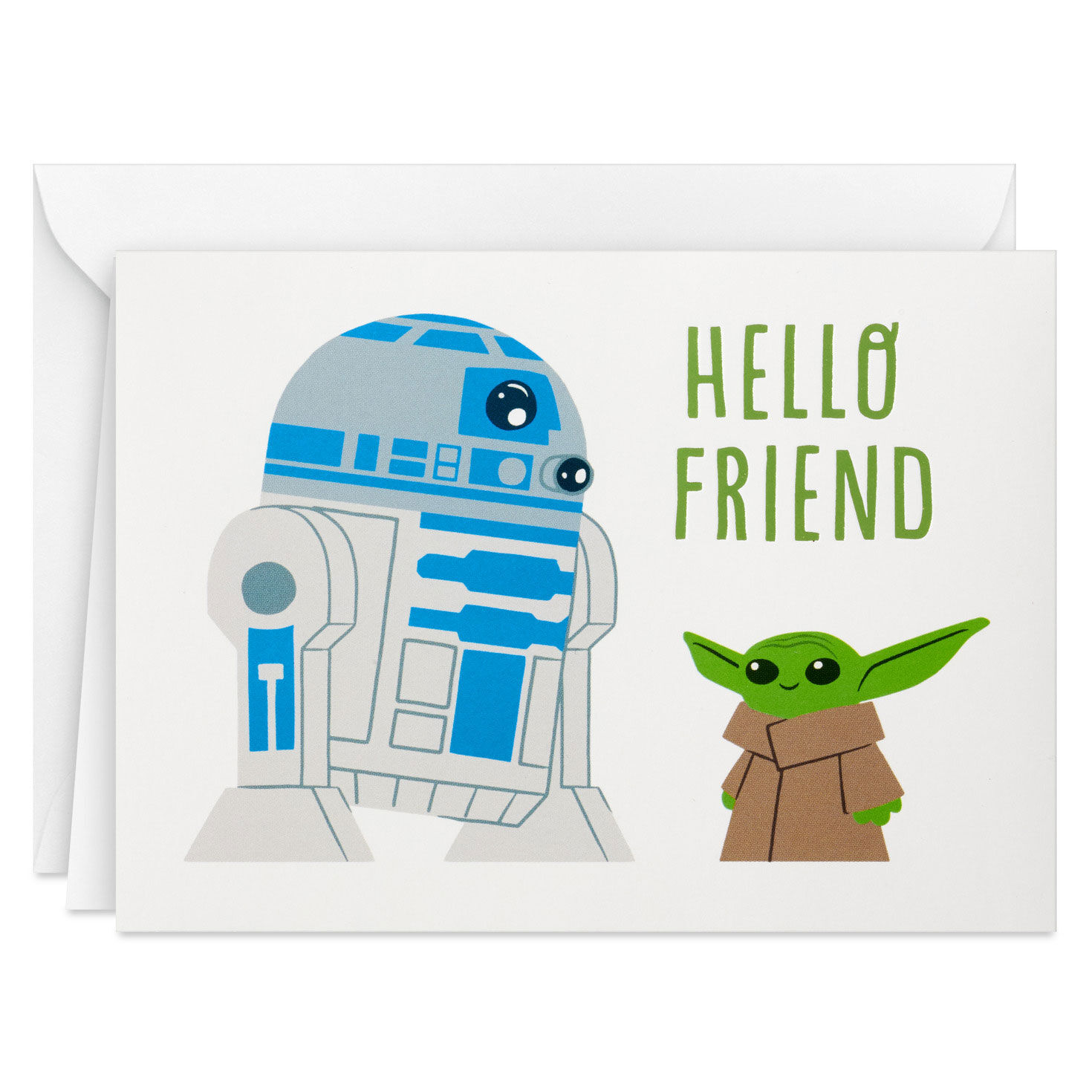 R2-D2 and Grogu Mandalorian Blank Note Cards Pack card front image number 2