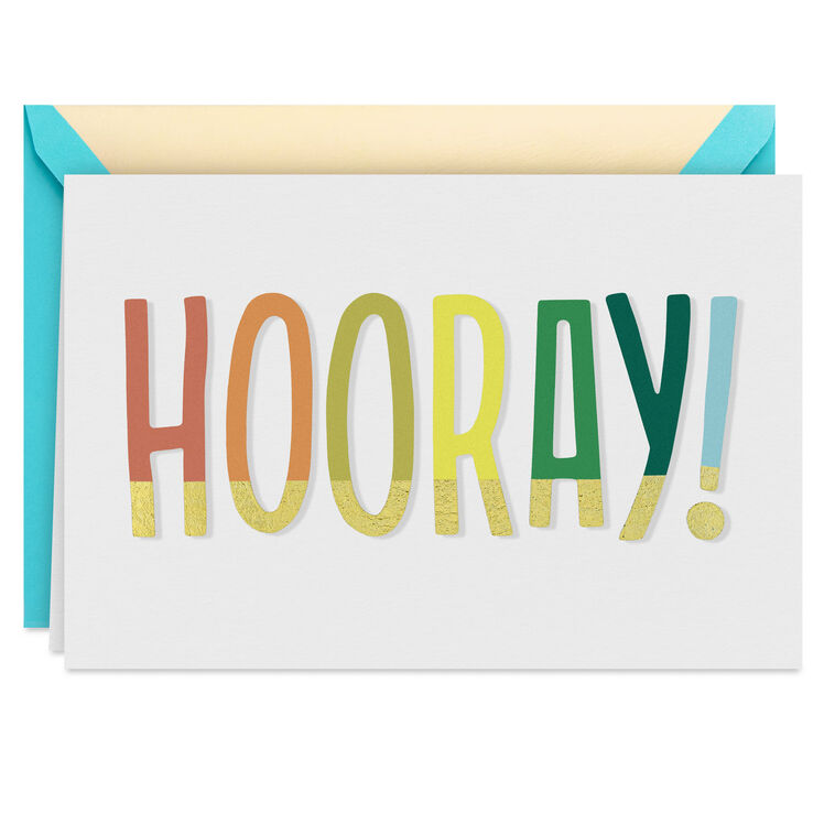 Hooray, You Did It Congratulations Card