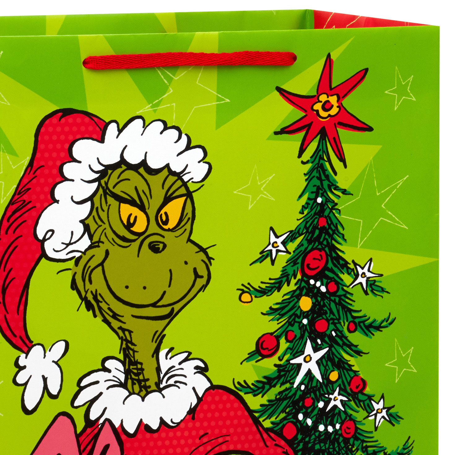 13" Dr. Seuss's How the Grinch Stole Christmas!™ Grinch With Present Large Christmas Gift Bag for only USD 4.49 | Hallmark