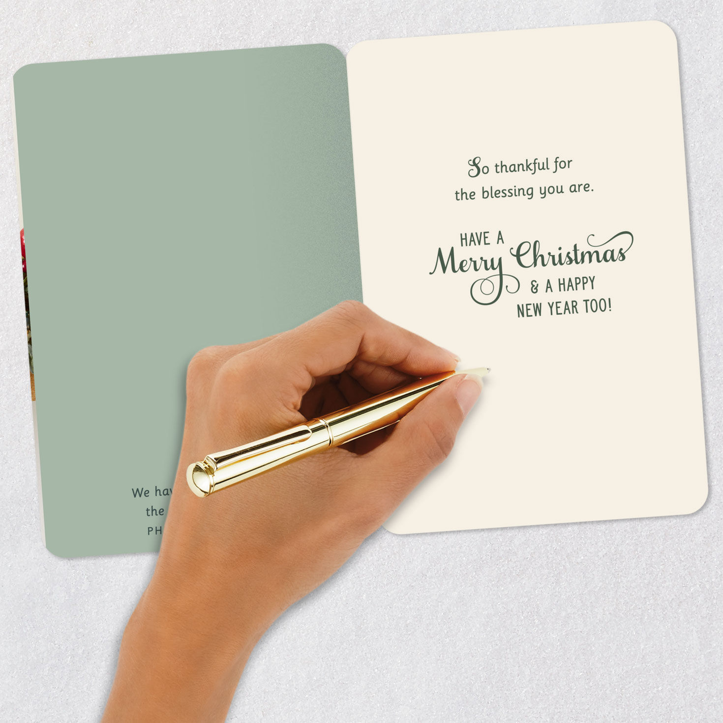 Nativity Religious Christmas Card for Godfather Signing card image number 7