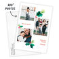 Modern Holly Art Personalized Christmas Photo Card Card with Envelope indicating personalization image number 2