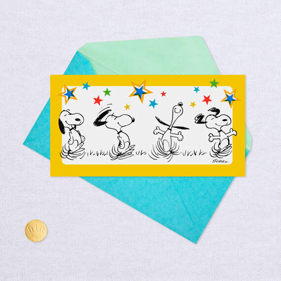 Peanuts® Snoopy Happy Dance Graduation Money Holder Card, , large image number 5