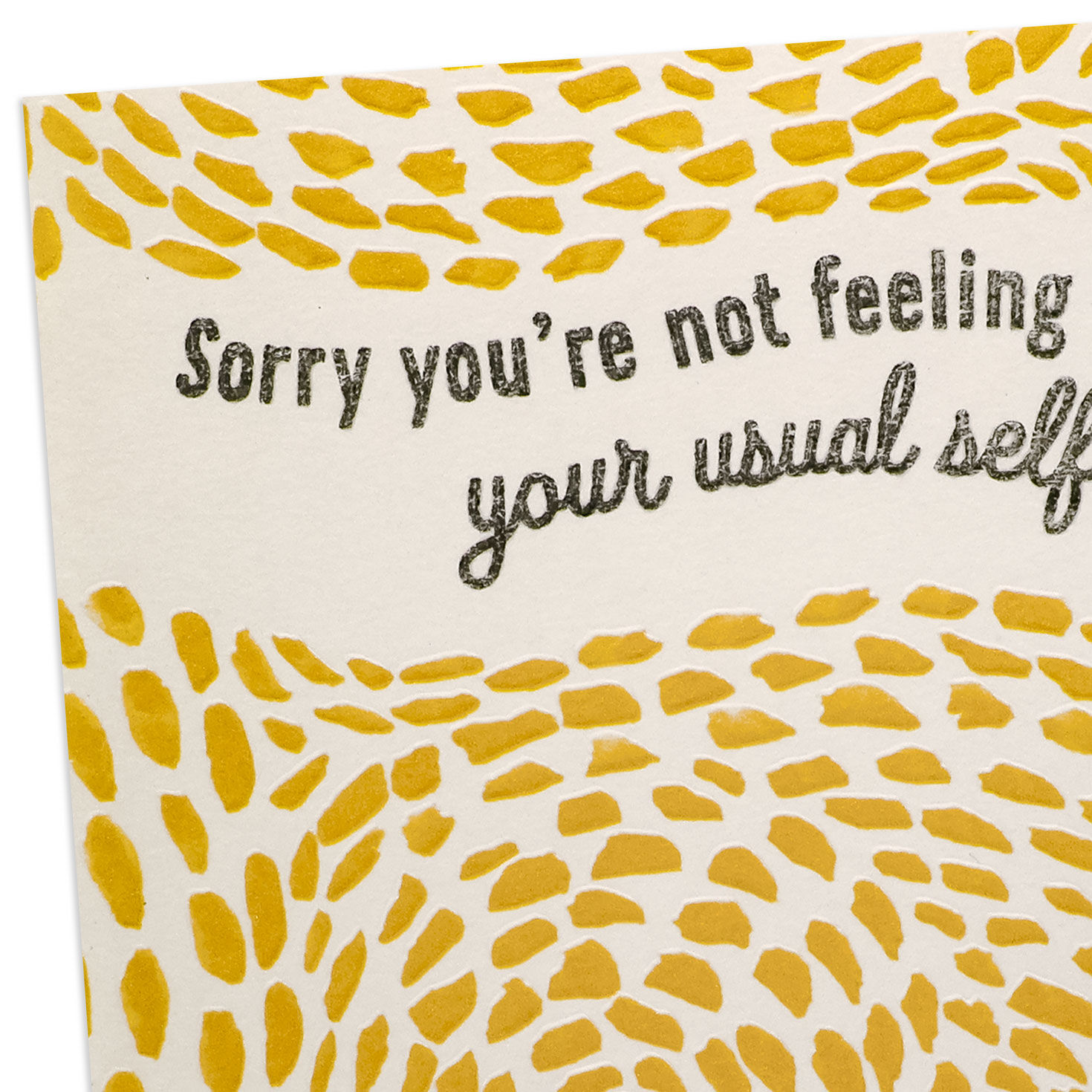 Abstract Yellow Swirl Get Well Card Card Front Detail image number 4