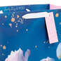 13" Pink Peonies on Blue Large Gift Bag, , large image number 4
