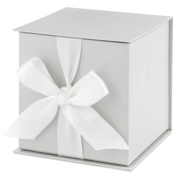 4.3" Small Pearl Gray Gift Box With Shredded Paper Filler, , large image number 3