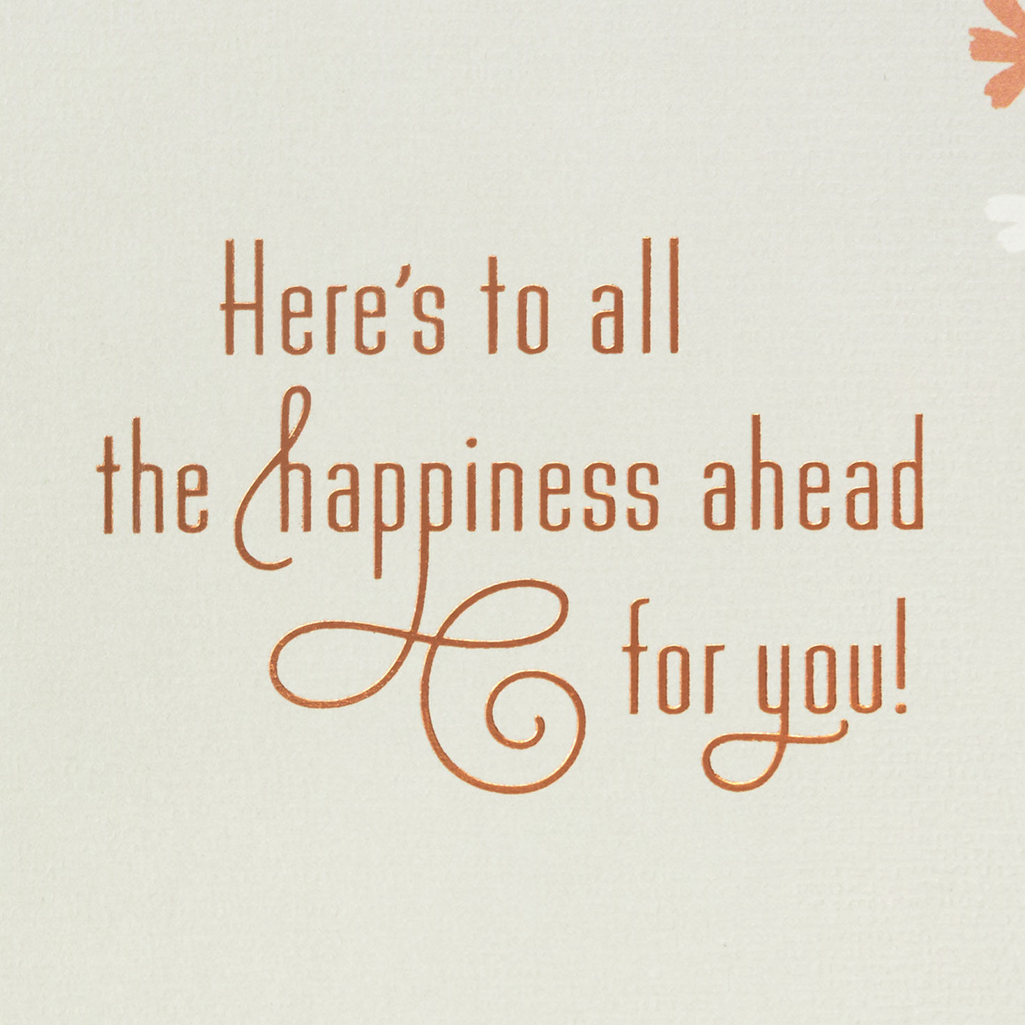 Here's to All the Happiness Ahead for You Wedding Card, , large image number 3
