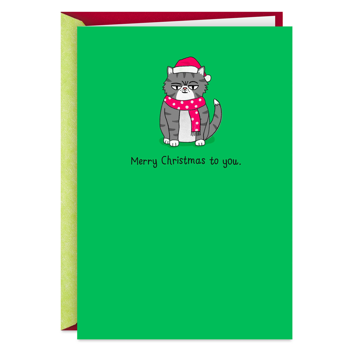 Grumpy Cat Holiday Cheer Funny Christmas Card