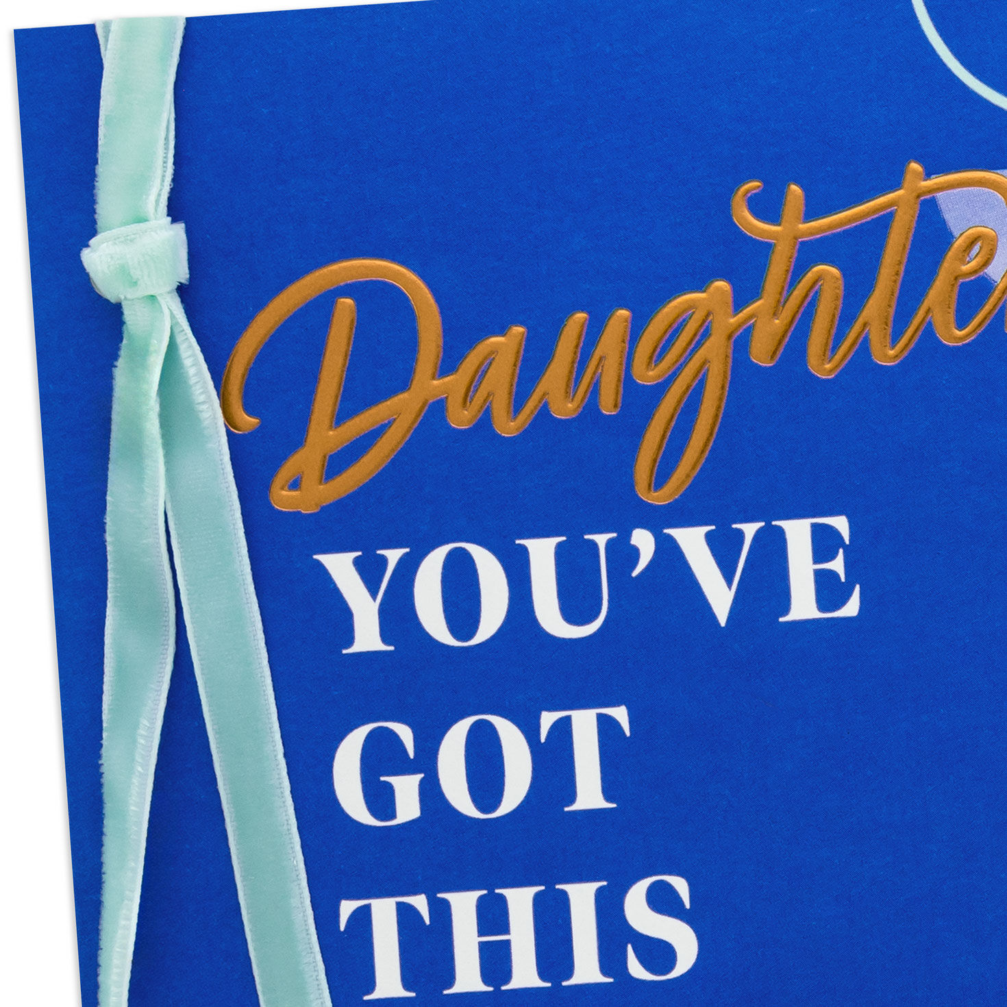 Blue and Orange Modern Mother's Day Card for Daughter Card Front Detail image number 5