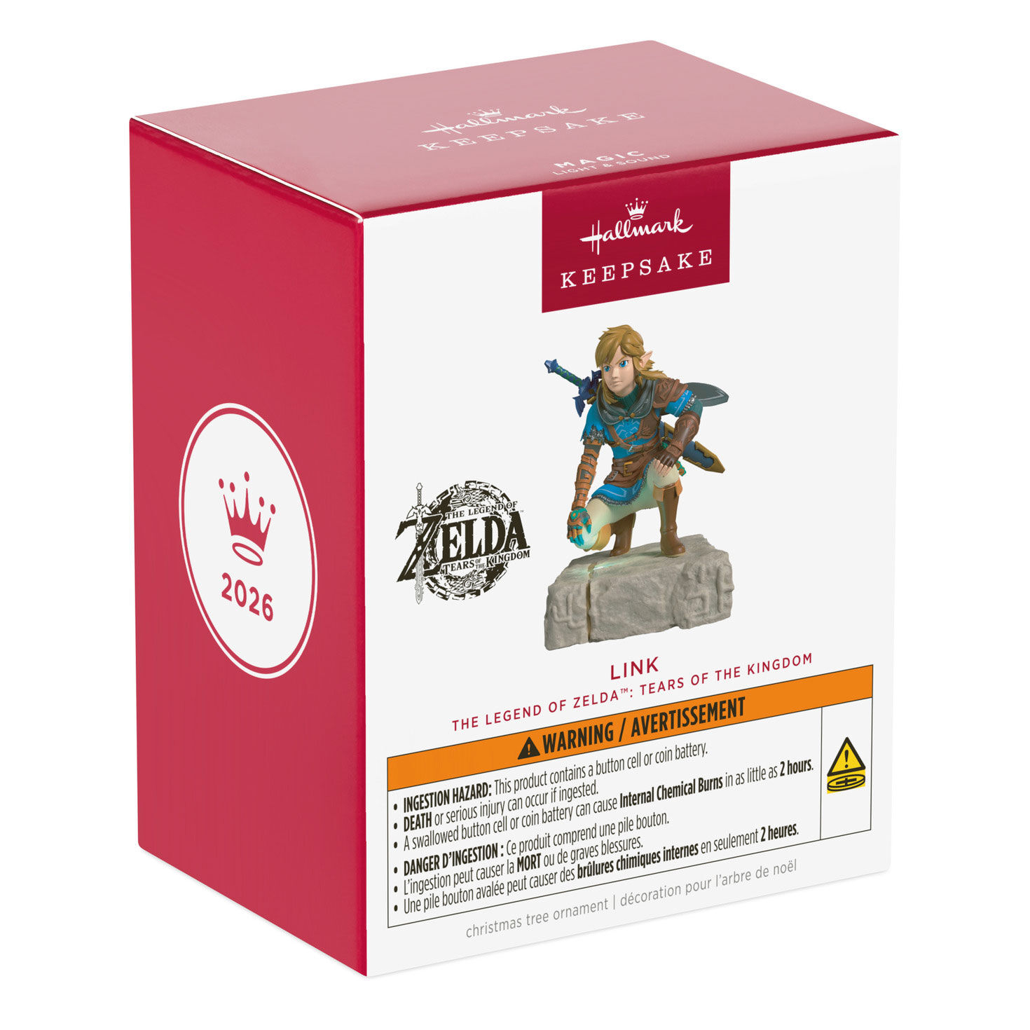 Legend of Zelda Link on Stone Keepsake Ornament Package Front image number 7