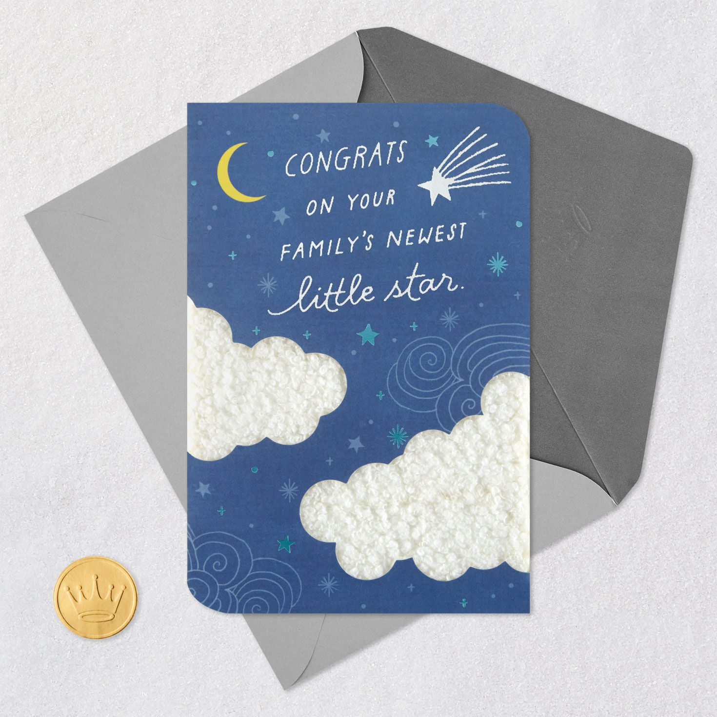 Congrats on Your Newest Little Star New Baby Card, , large image number 5