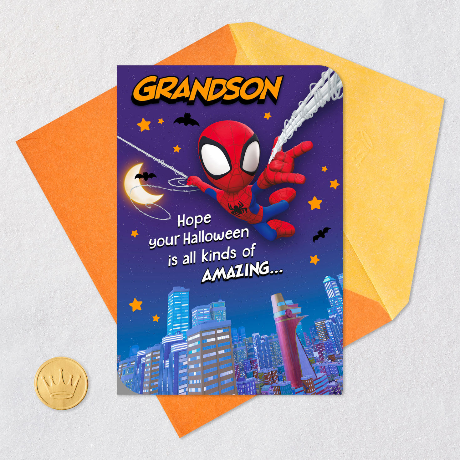Marvel Spider-Man All Kinds of Amazing Halloween Card for Grandson for only USD 2.99 | Hallmark