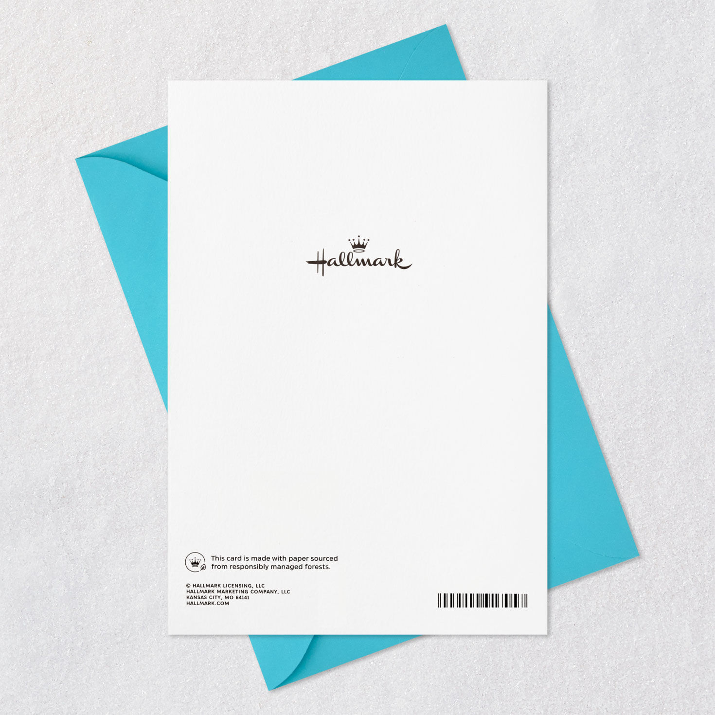 Teal and Gold Balloons with Confetti Anniversary Card Card Back with Envelope image number 8