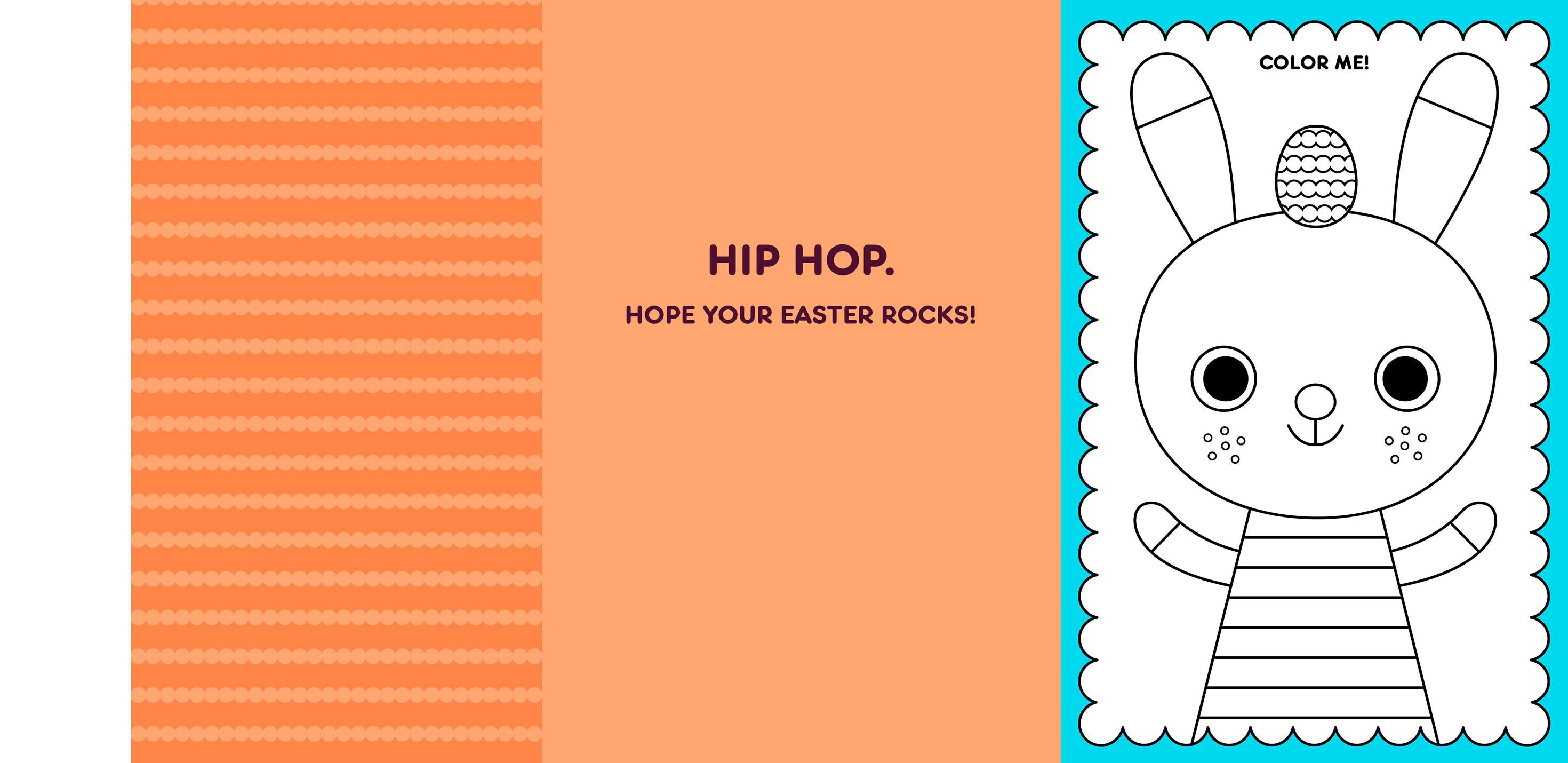 Hip Hop Bunny Joke Kid's Easter Card With Stickers