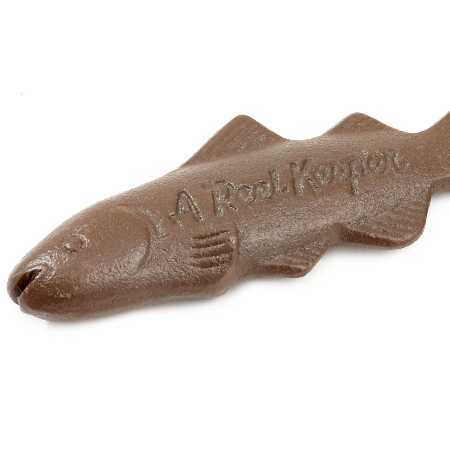 Bronzed Metal Fish-Shaped Bottle Opener closeup view image number 3