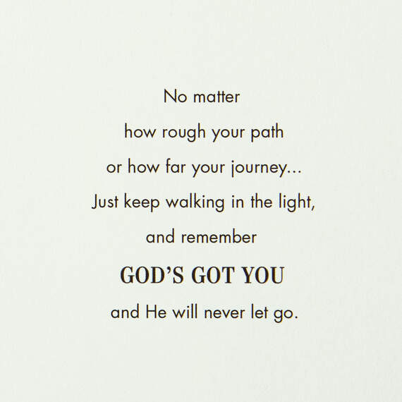 God's Got You Religious Encouragement Card With Bookmark, , large image number 2