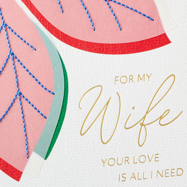 Pretty Poinsettia Flower Wife Christmas Card Card Front Detail image number 6