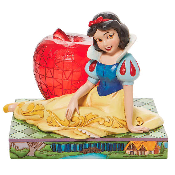 Jim Shore Disney Snow White and Apple Figurine, 4.8"