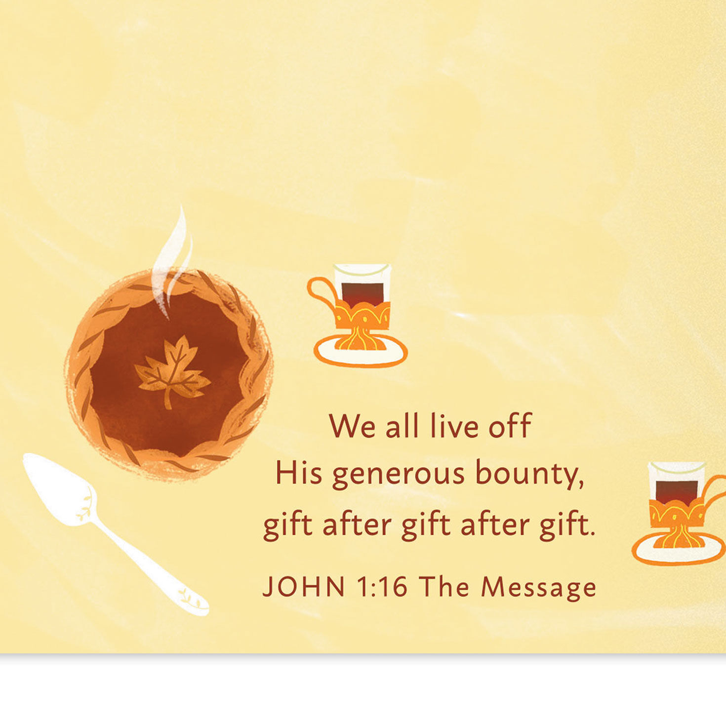 Bountiful Turkey Dinner Religious Thanksgiving Card scripture image number 3