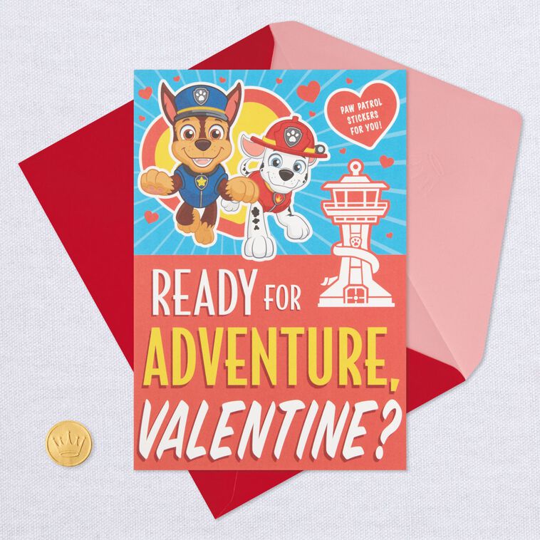 Nickelodeon Paw Patrol Valentine's Day Card With Stickers, , large image number 6