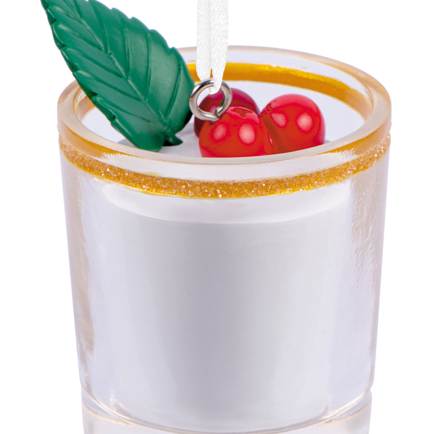 Holiday Cocktail Christmas Ornament upclose view image number 5