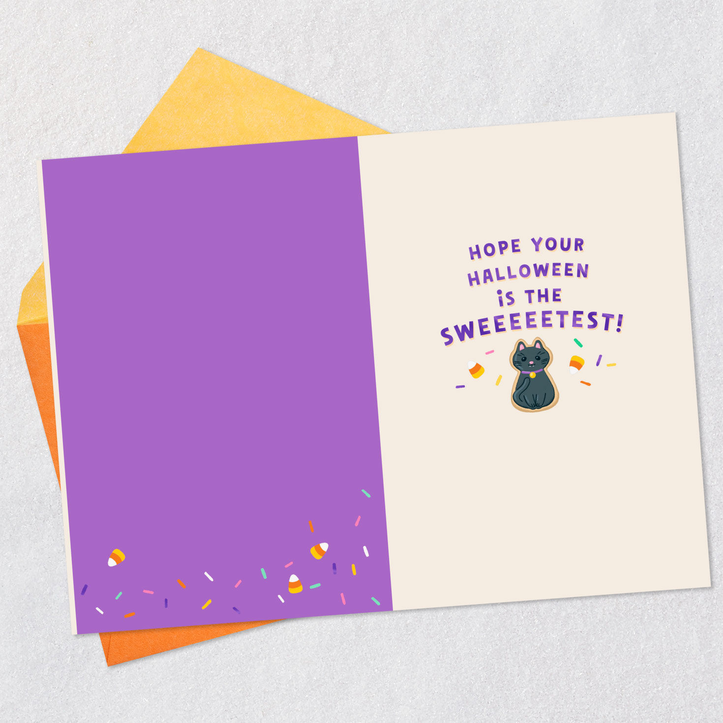 Sugar Cookie Halloween Card for Granddaughter Open card with envelope image number 3