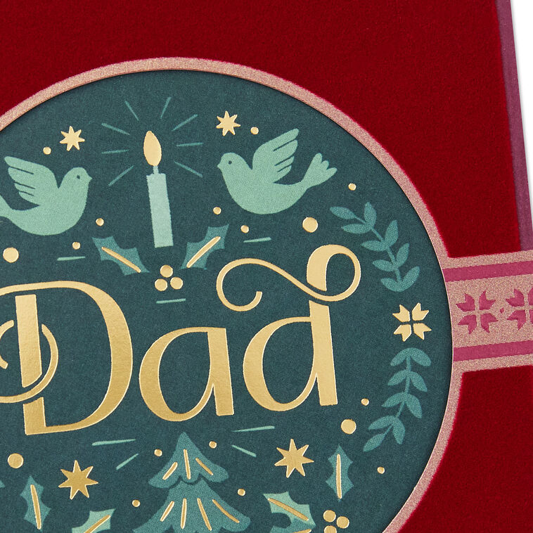 Red and Green Holiday Icons Dad Christmas Card Card Front Detail image number 6