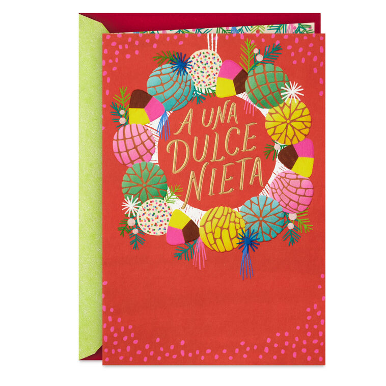 The Woman You Are Spanish-Language Christmas Card for Granddaughter