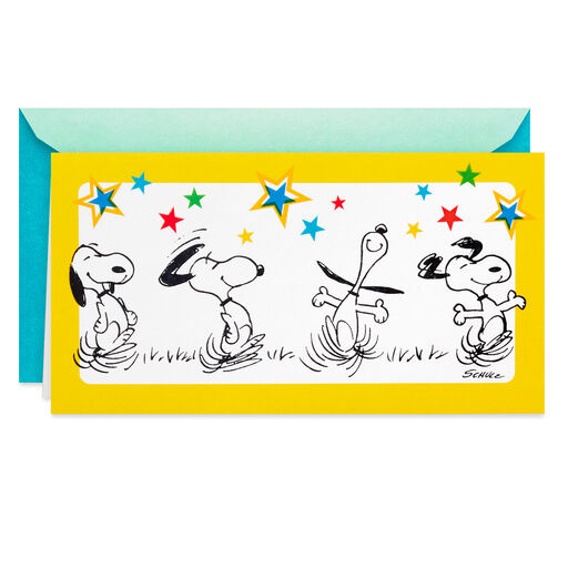 Peanuts® Snoopy Happy Dance Money Holder Graduation Card, 