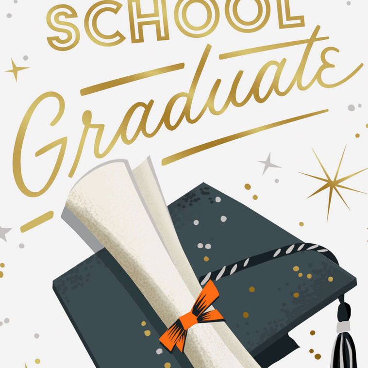 high school grad card Free Until College Orientation Funny Graduation BLANK INSIDE Floral Toile Graduate Greeting Card