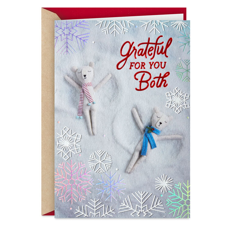 You're Real Angels on Earth Christmas Card for Both