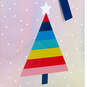 9.6" Rainbow Stripe Tree Medium Christmas Gift Bag, , large image number 5