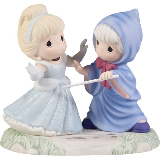 Precious Moments Disney Cinderella and Fairy Godmother Figurine, 5.6", 