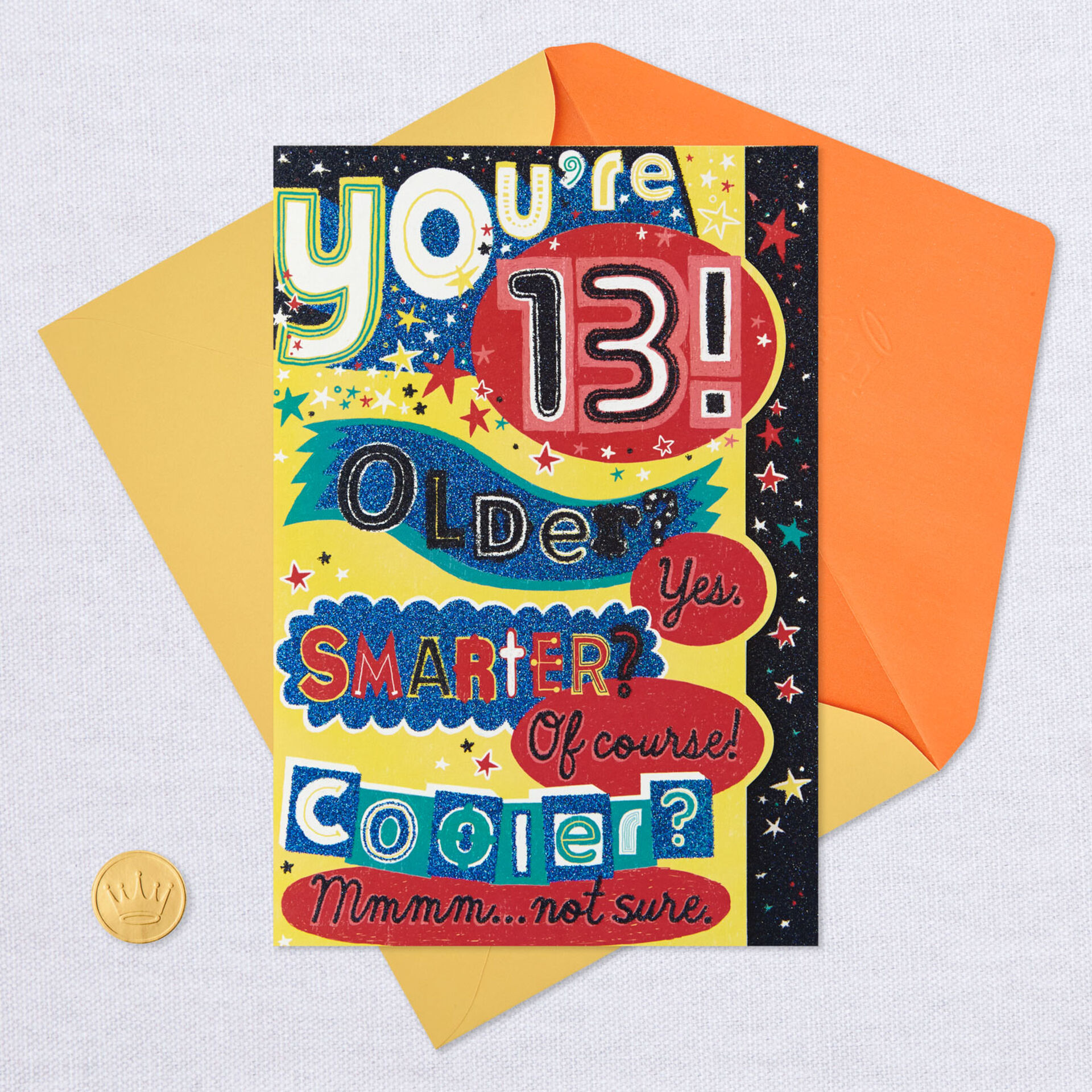 Older and Cooler Funny 13th Birthday Card - Greeting Cards - Hallmark