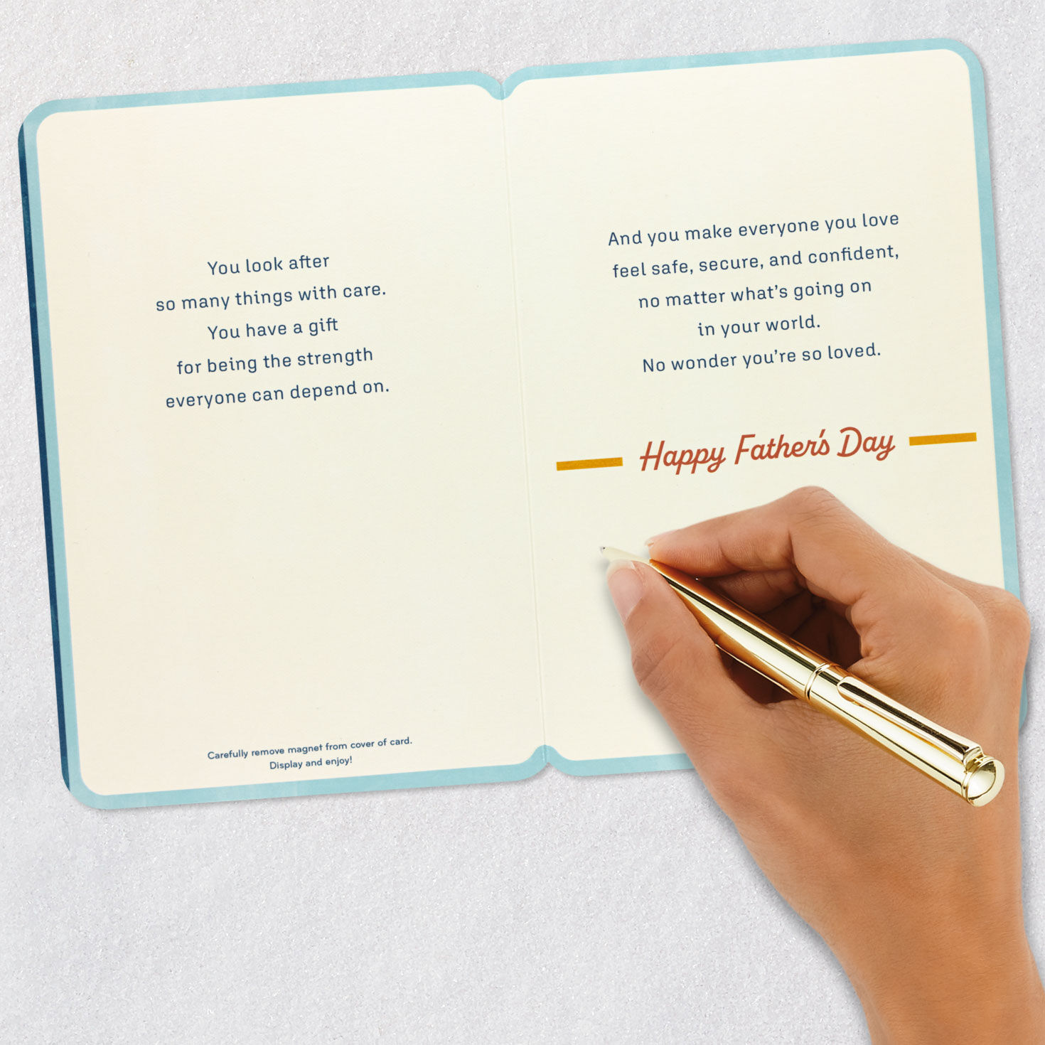 Super Dad Shield Father's Day Card With Magnet Signing card image number 8