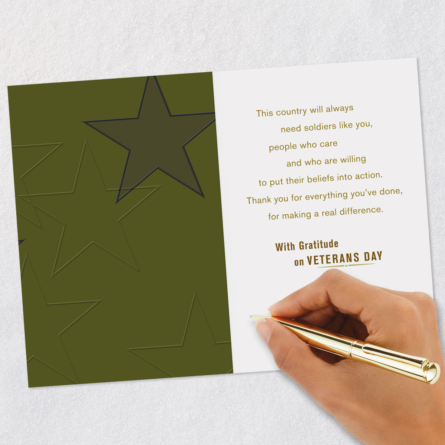 U.S. Army Thank You for Your Service Veterans Day Card for only USD 2.99 | Hallmark