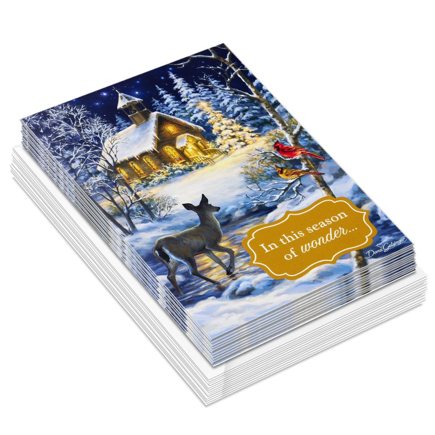 Serene Nature DaySpring Religious Christmas Cards front stacked image number 2