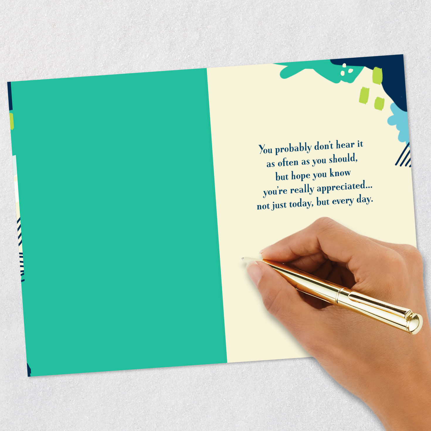 Colorful Abstract Administrative Professionals Day Card Signing card image number 6