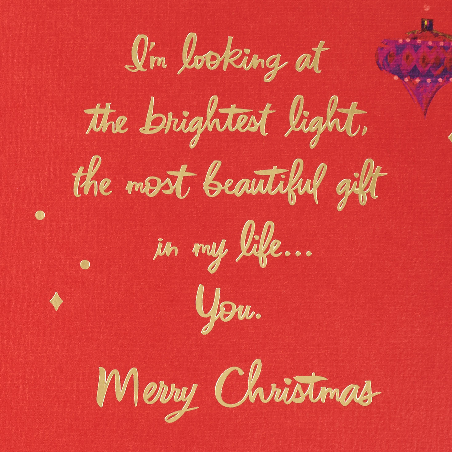 Elegant Black Woman Holding Ornaments Christmas Card for Wife Sentiment image number 3