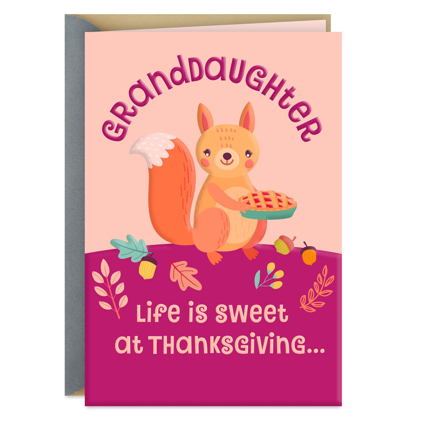 You Make Life Sweeter Thanksgiving Card for Granddaughter
