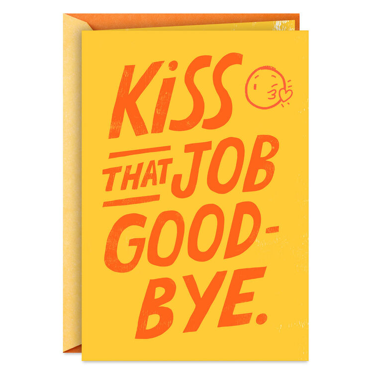 Kiss Goodbye or Flip Off Funny Retirement Card