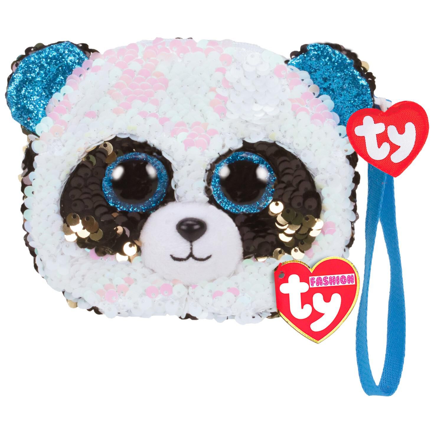 Ty Fashion Bamboo Panda Sequin Wristlet
