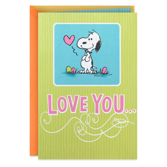 Peanuts® Snoopy Love You This Much Pop-Up Easter Card, , large image number 1