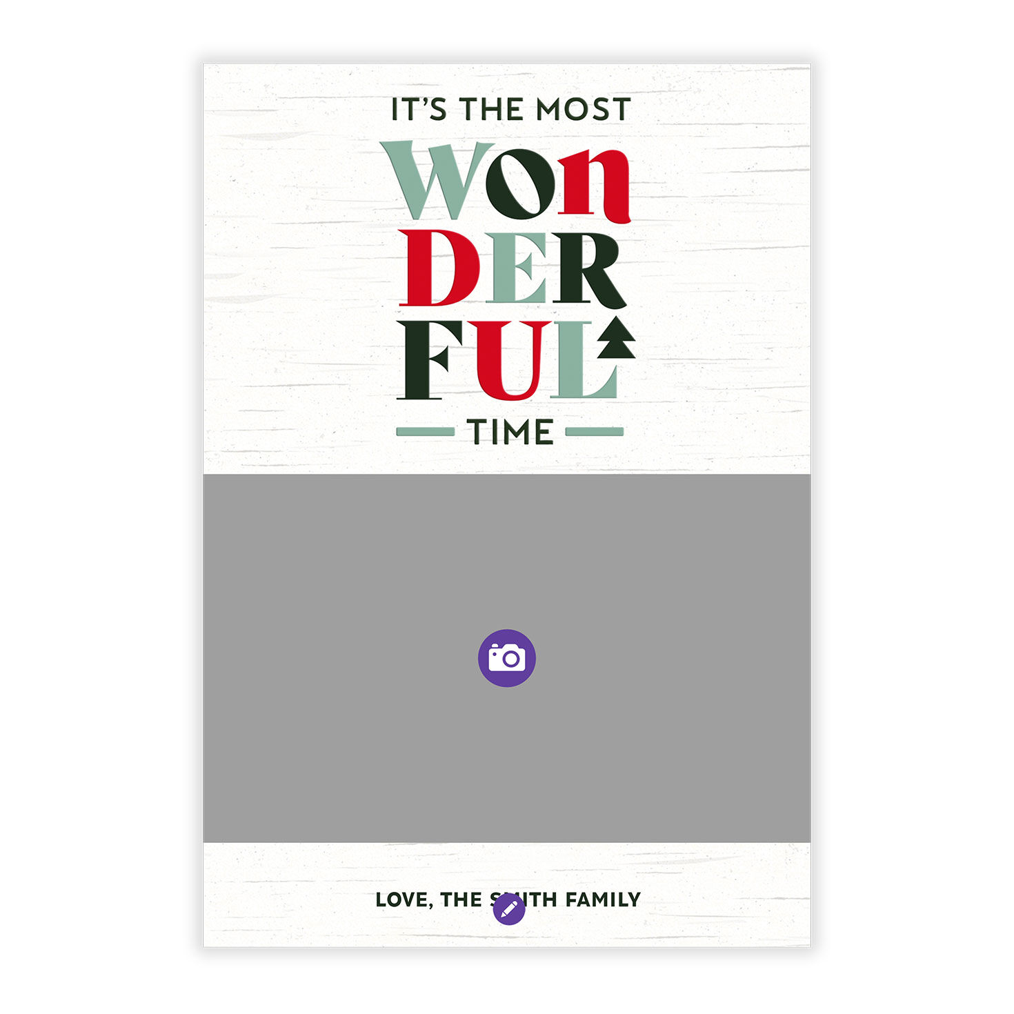 Most Wonderful Time Flat Christmas Photo Card, , large image number 5